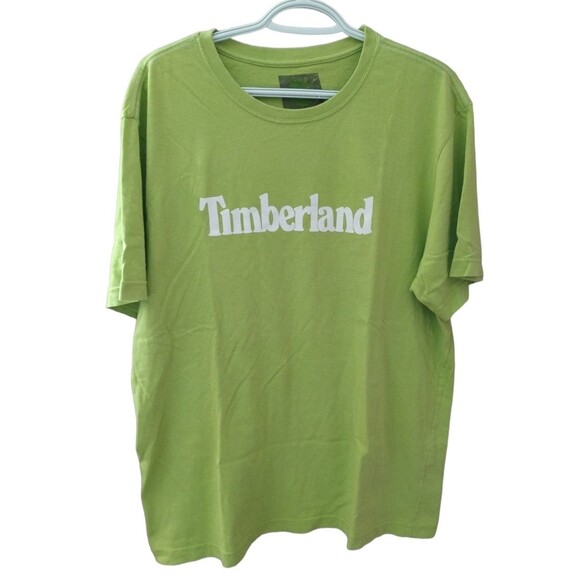 Timberland Logo Tee Shirt Grass Green Size Medium - Picture 1 of 6